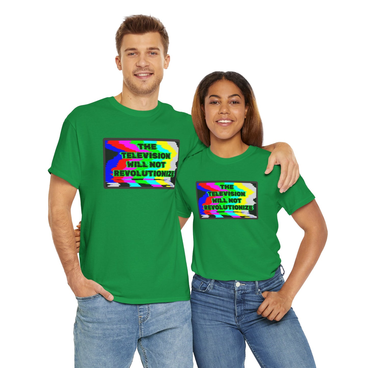 THE TELEVISION WILL NOT REVOLUTIONIZE Unisex Heavy Cotton Tee