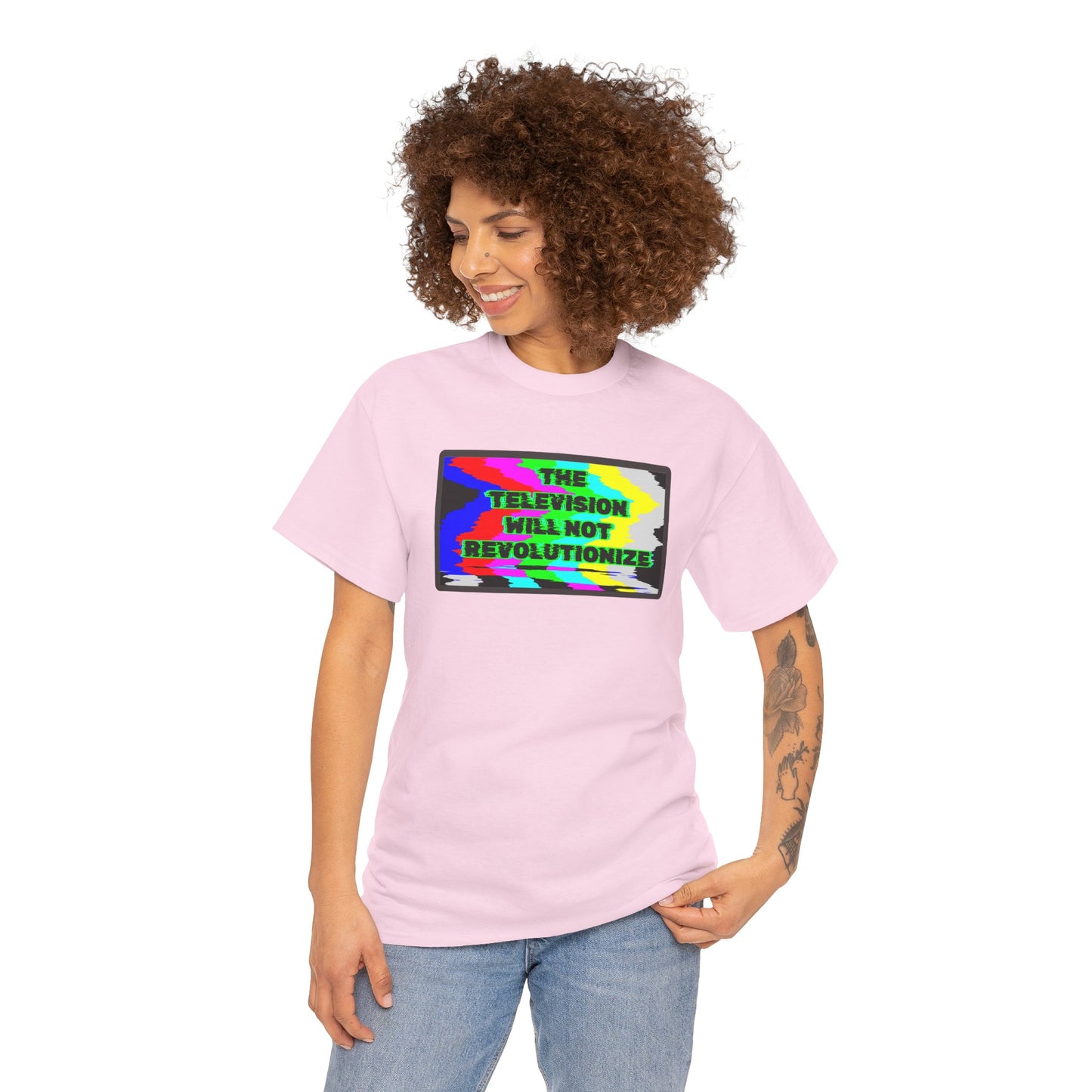 THE TELEVISION WILL NOT REVOLUTIONIZE Unisex Heavy Cotton Tee