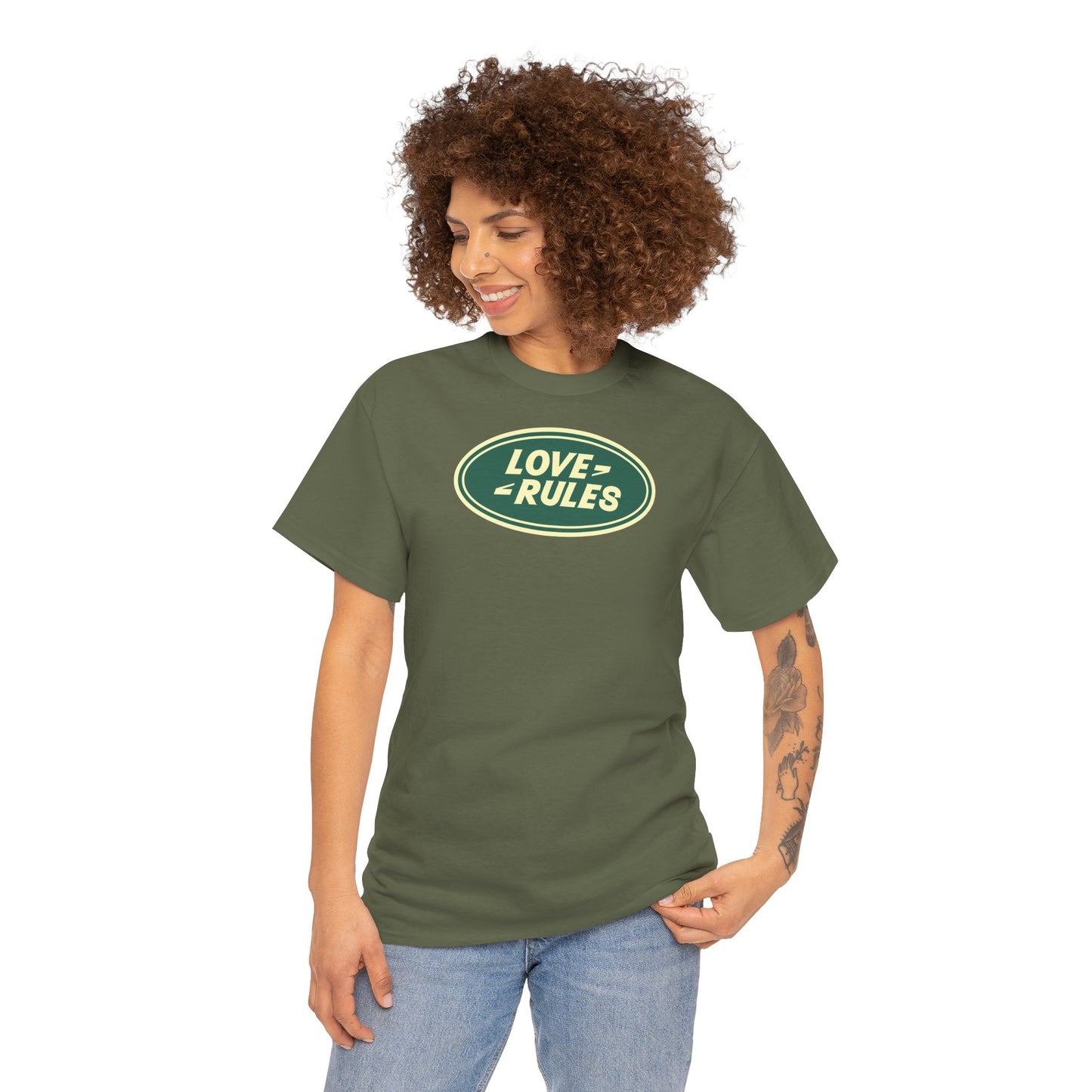 LOVE RULES Unisex Heavy Cotton Tee