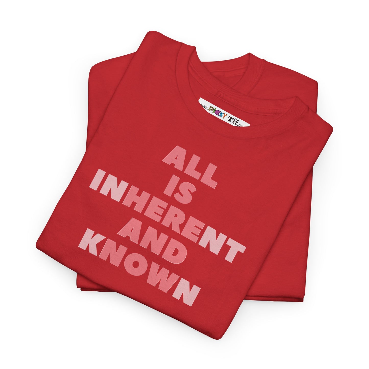 ALL IS INHERENT AND KNOWN Unisex Heavy Cotton Tee