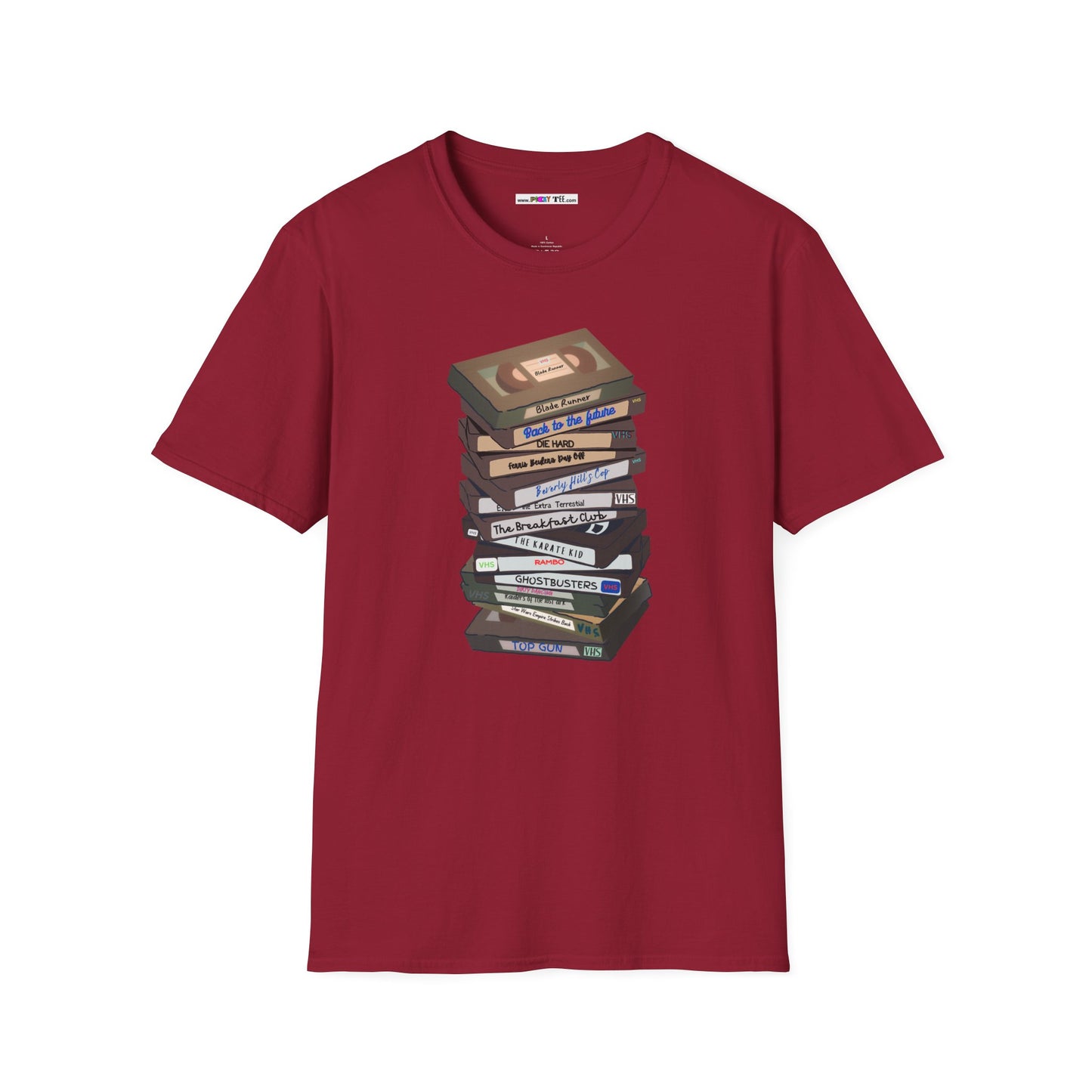 80s VHStack Unisex Softstyle 100% Cotton T-Shirt