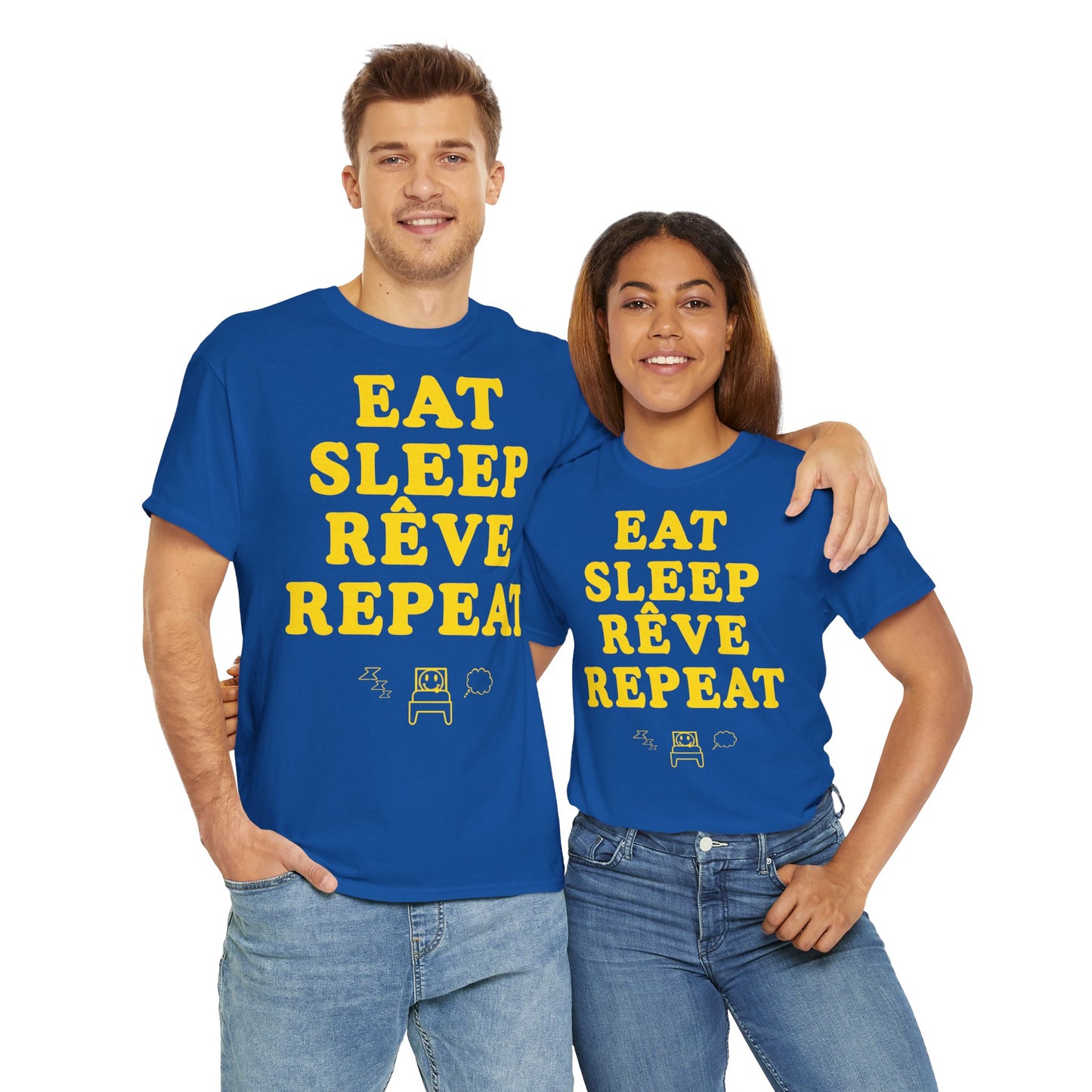 EAT SLEEP RÊVE REPEAT Unisex Heavy Cotton Tee