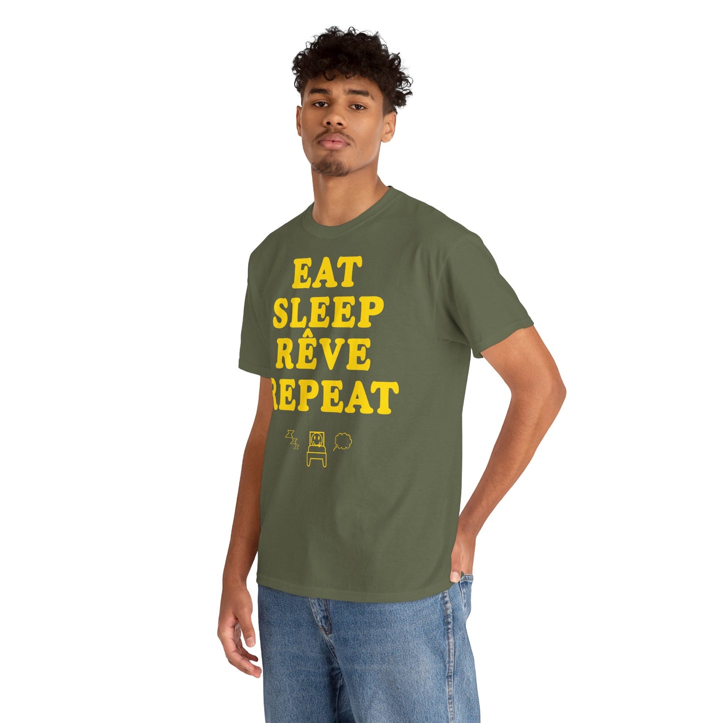 EAT SLEEP RÊVE REPEAT Unisex Heavy Cotton Tee