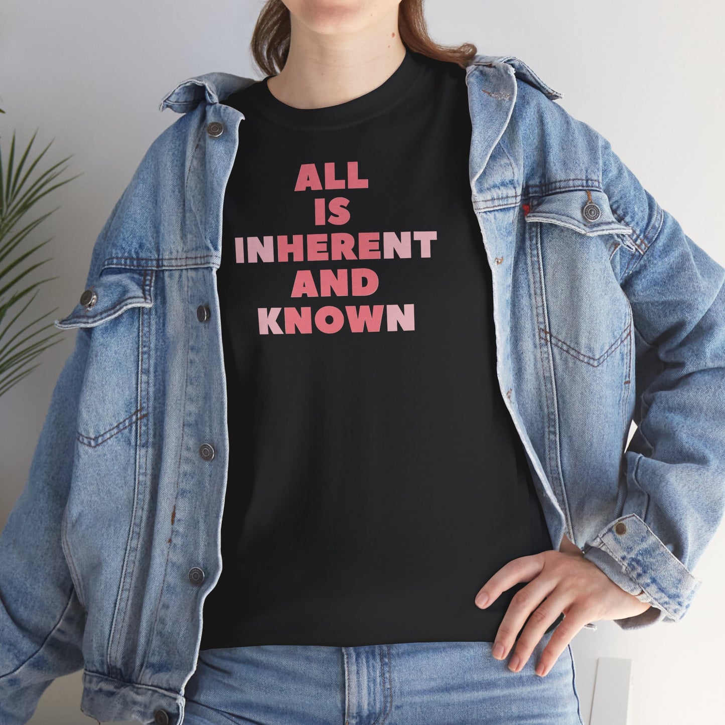 ALL IS INHERENT AND KNOWN Unisex Heavy Cotton Tee