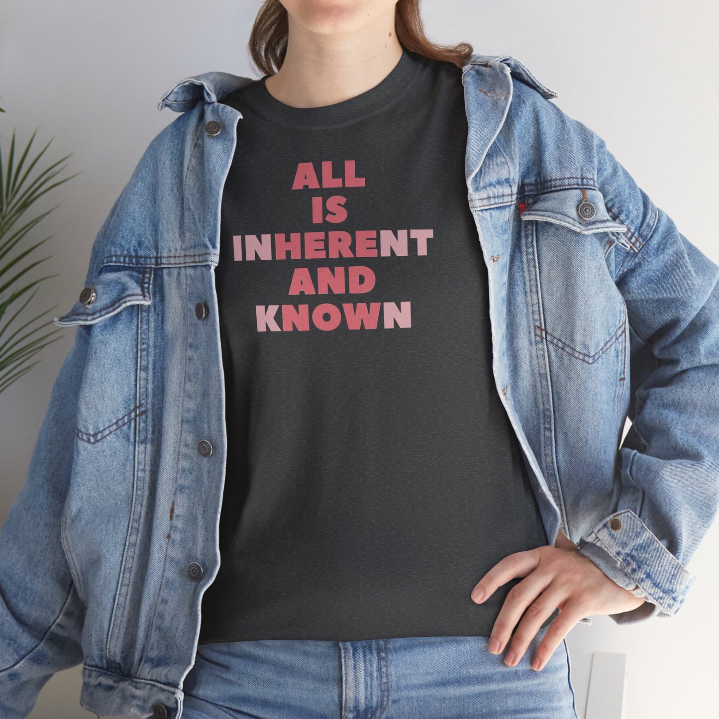 ALL IS INHERENT AND KNOWN Unisex Heavy Cotton Tee