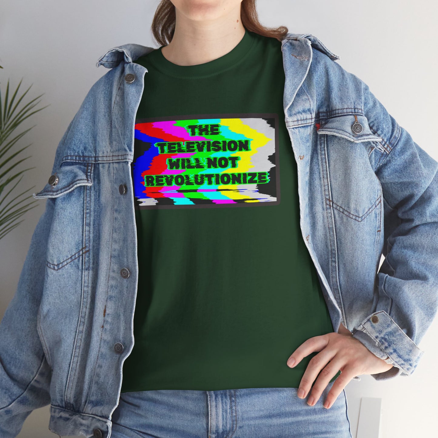 THE TELEVISION WILL NOT REVOLUTIONIZE Unisex Heavy Cotton Tee