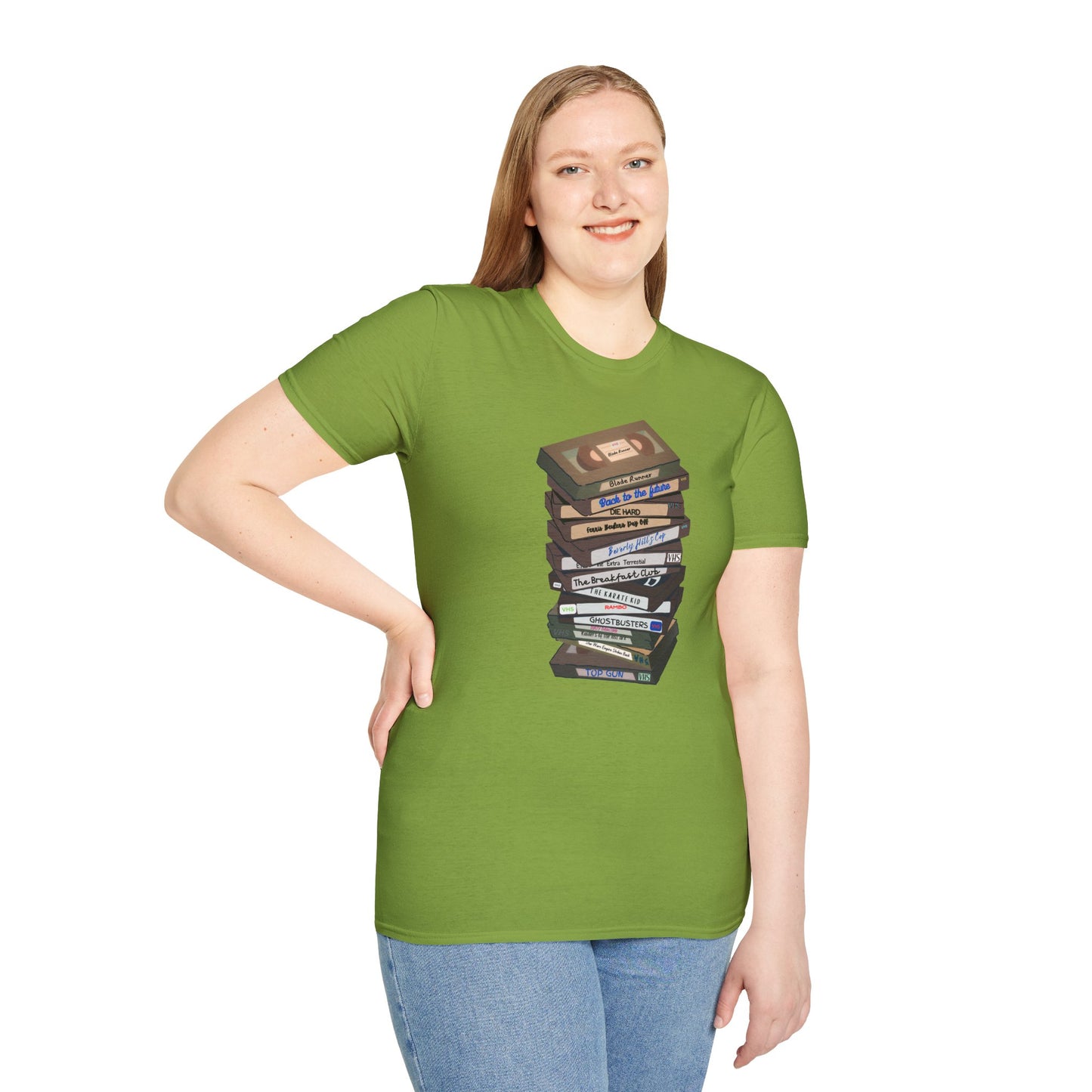 80s VHStack Unisex Softstyle 100% Cotton T-Shirt
