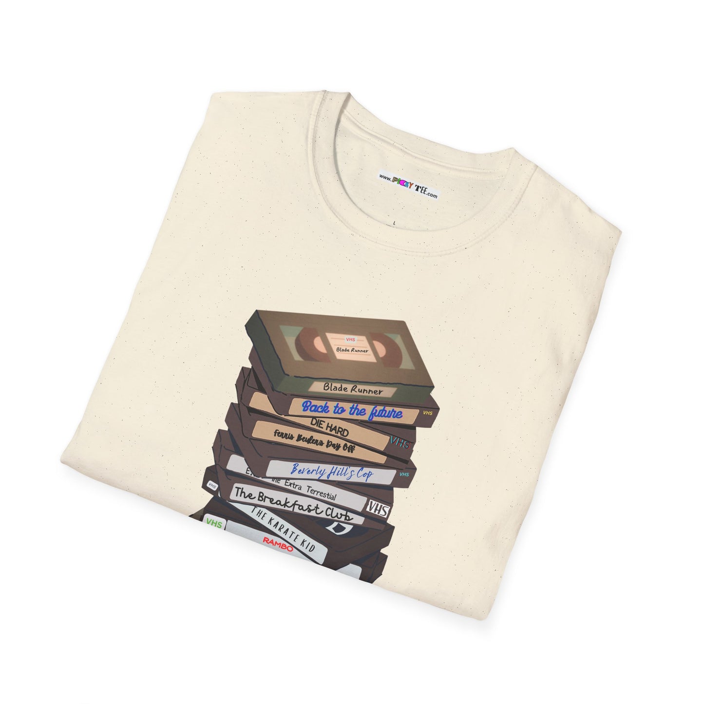 80s VHStack Unisex Softstyle 100% Cotton T-Shirt