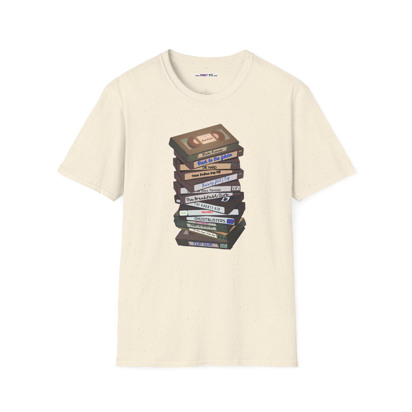 80s VHStack Unisex Softstyle 100% Cotton T-Shirt