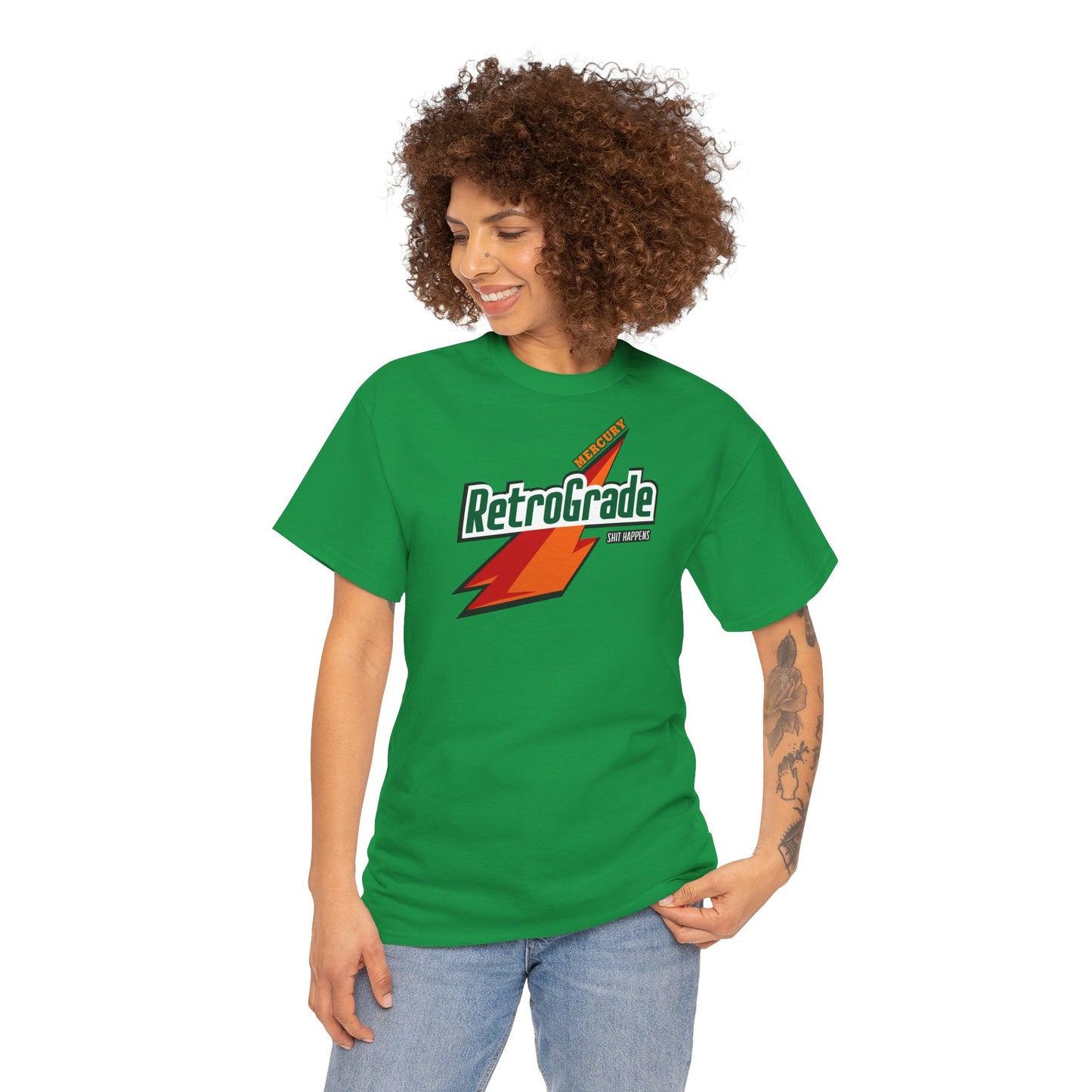 MERCURY RETROGRADE, SHIT HAPPENS Unisex Heavy Cotton Tee