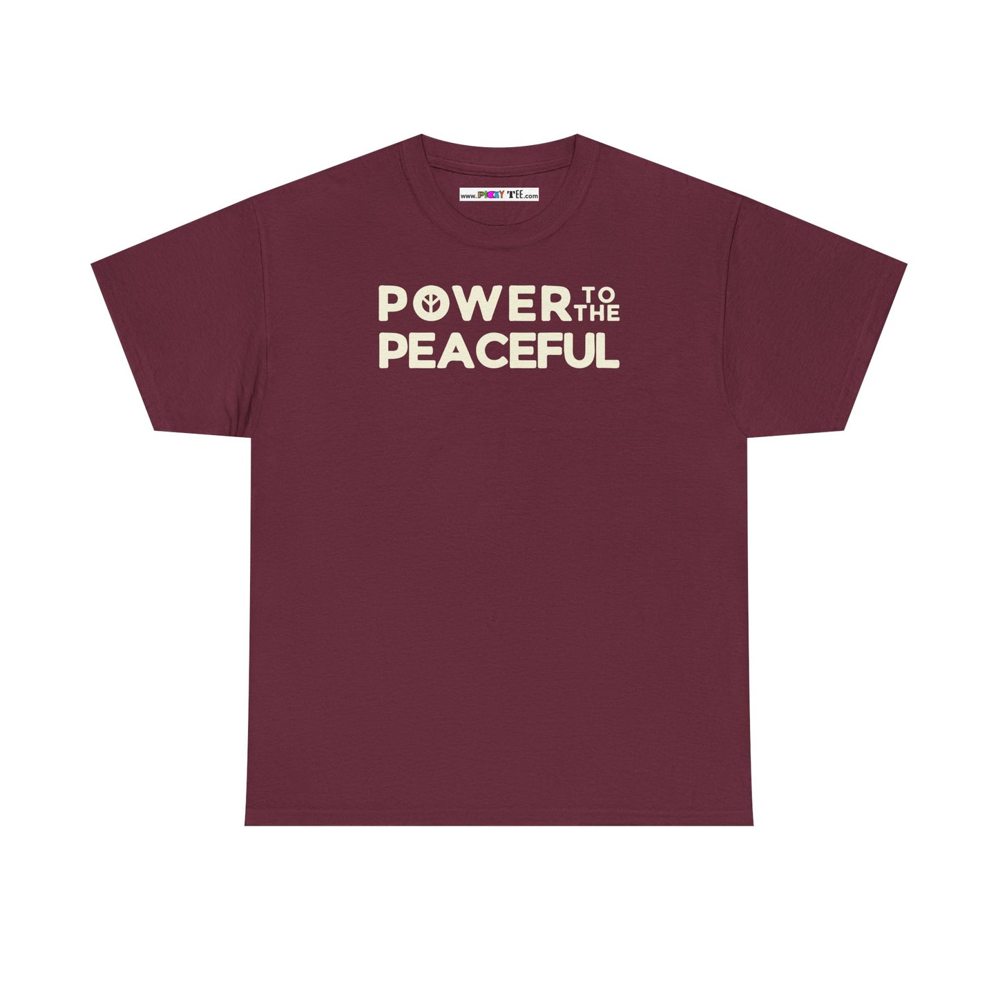 POWER TO THE PEACEFUL Unisex Heavy Cotton Tee