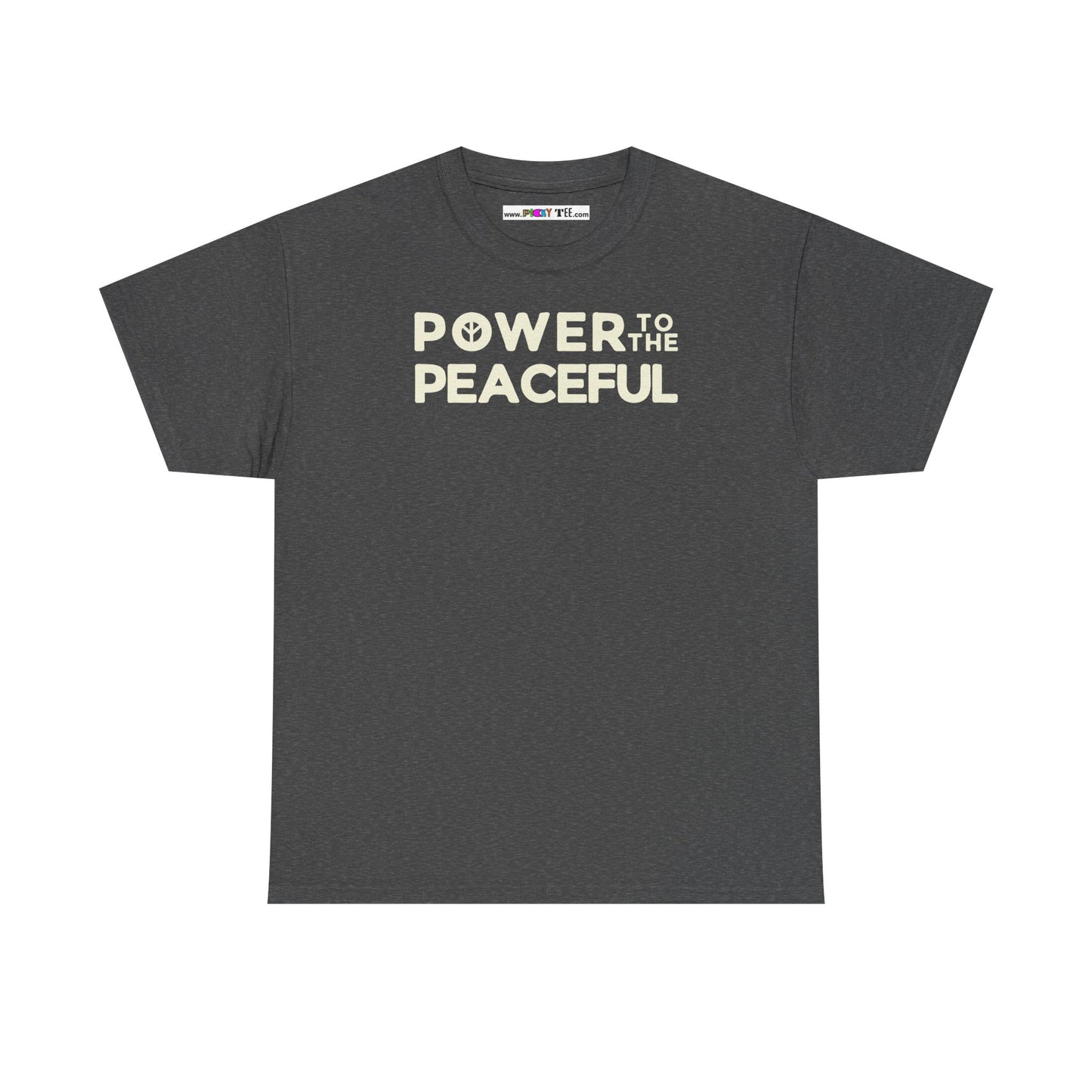 POWER TO THE PEACEFUL Unisex Heavy Cotton Tee