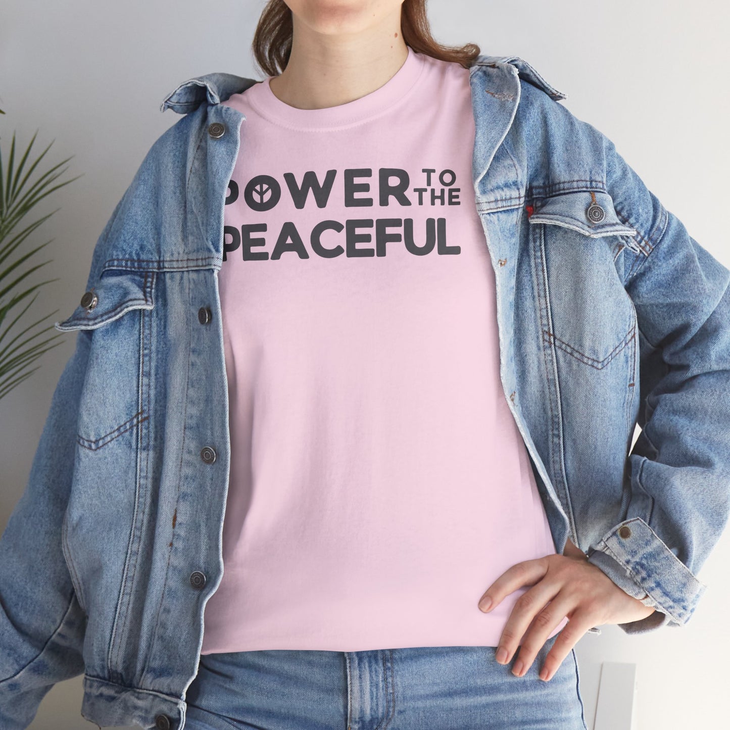 POWER TO THE PEACEFUL Unisex Heavy Cotton Tee