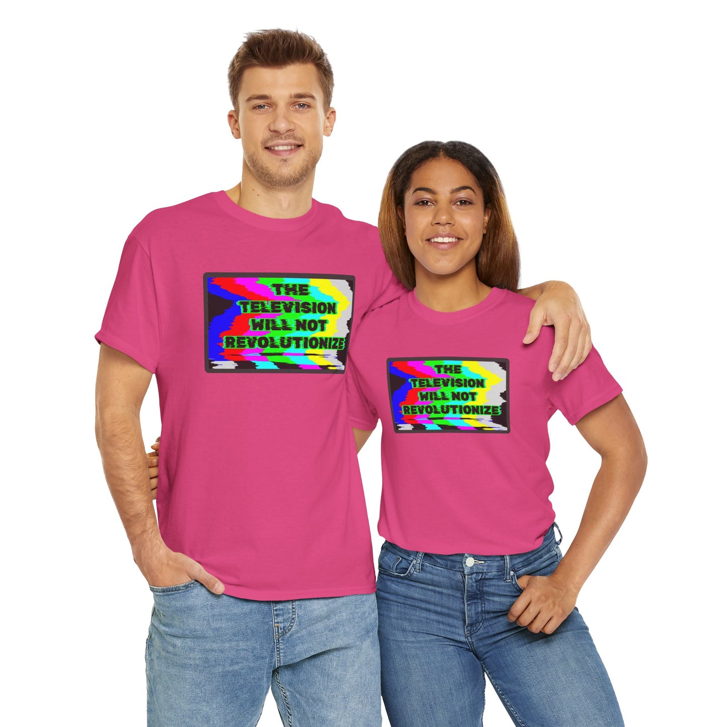 THE TELEVISION WILL NOT REVOLUTIONIZE Unisex Heavy Cotton Tee