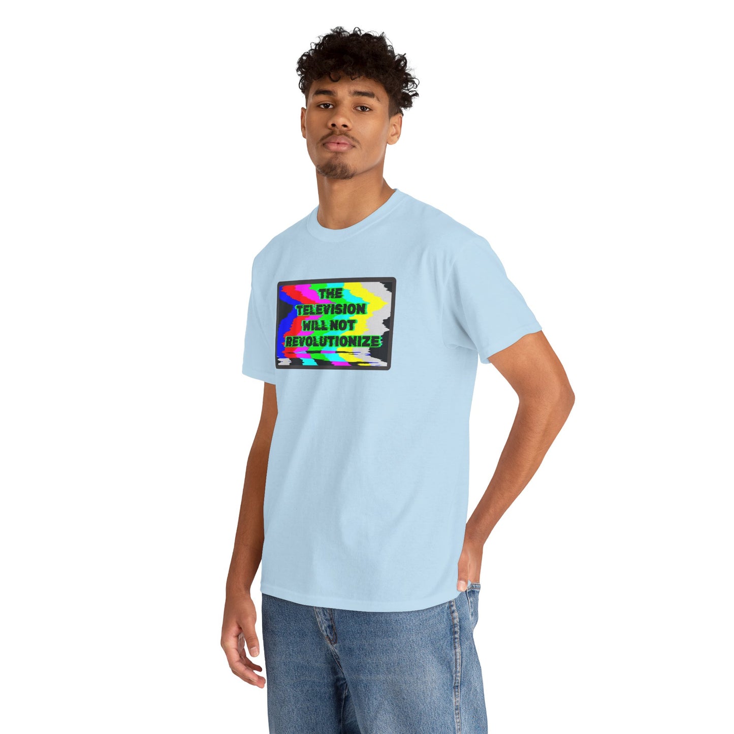 THE TELEVISION WILL NOT REVOLUTIONIZE Unisex Heavy Cotton Tee