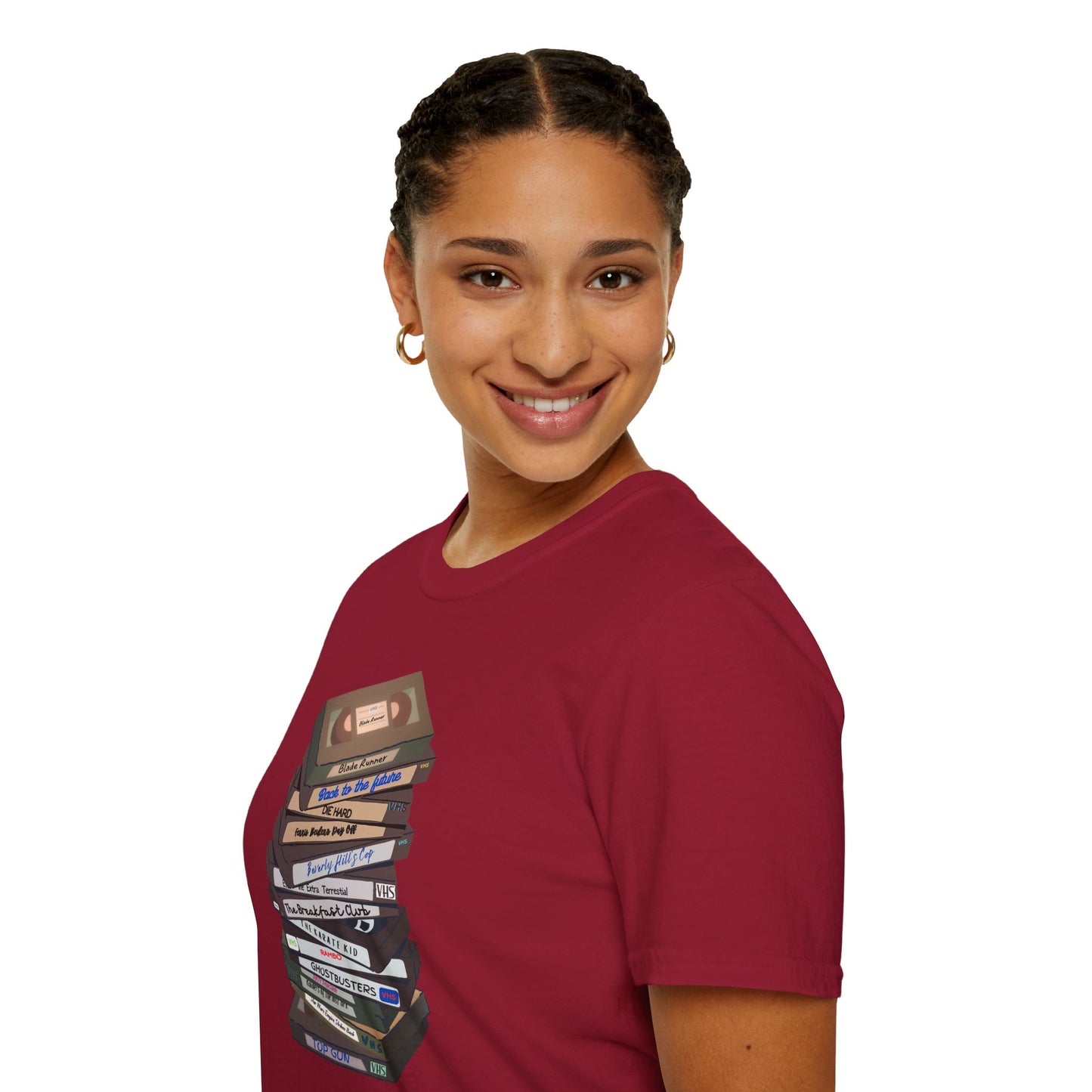 80s VHStack Unisex Softstyle 100% Cotton T-Shirt