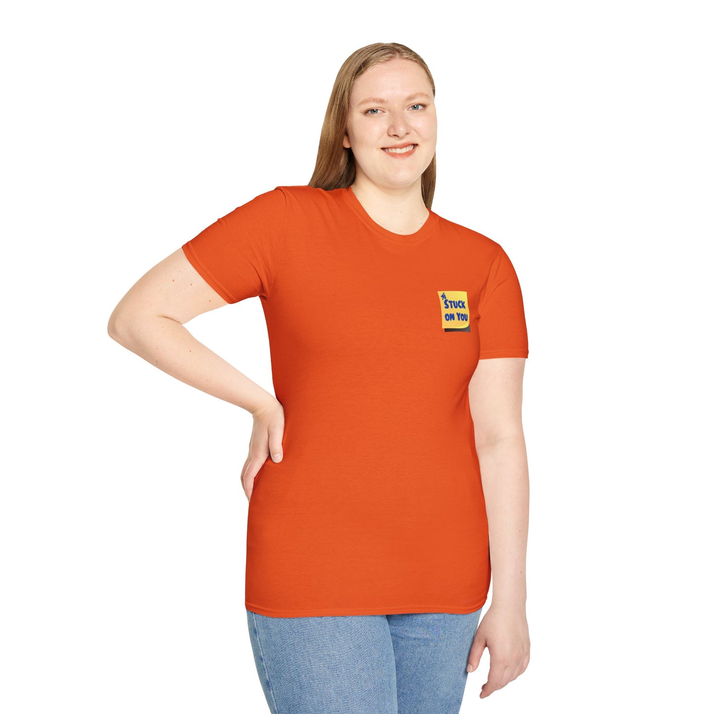STUCK ON YOU Unisex Softstyle 100% Cotton T-Shirt