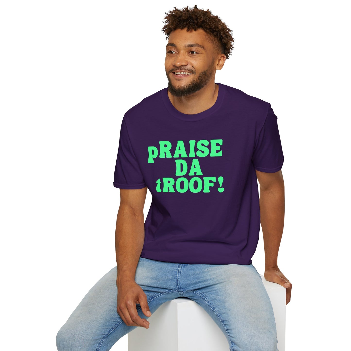 pRAISE DA tROOF Unisex Softstyle 100% Cotton T-Shirt