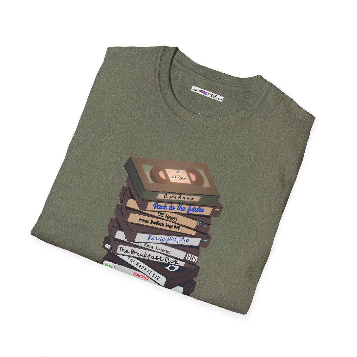 80s VHStack Unisex Softstyle 100% Cotton T-Shirt