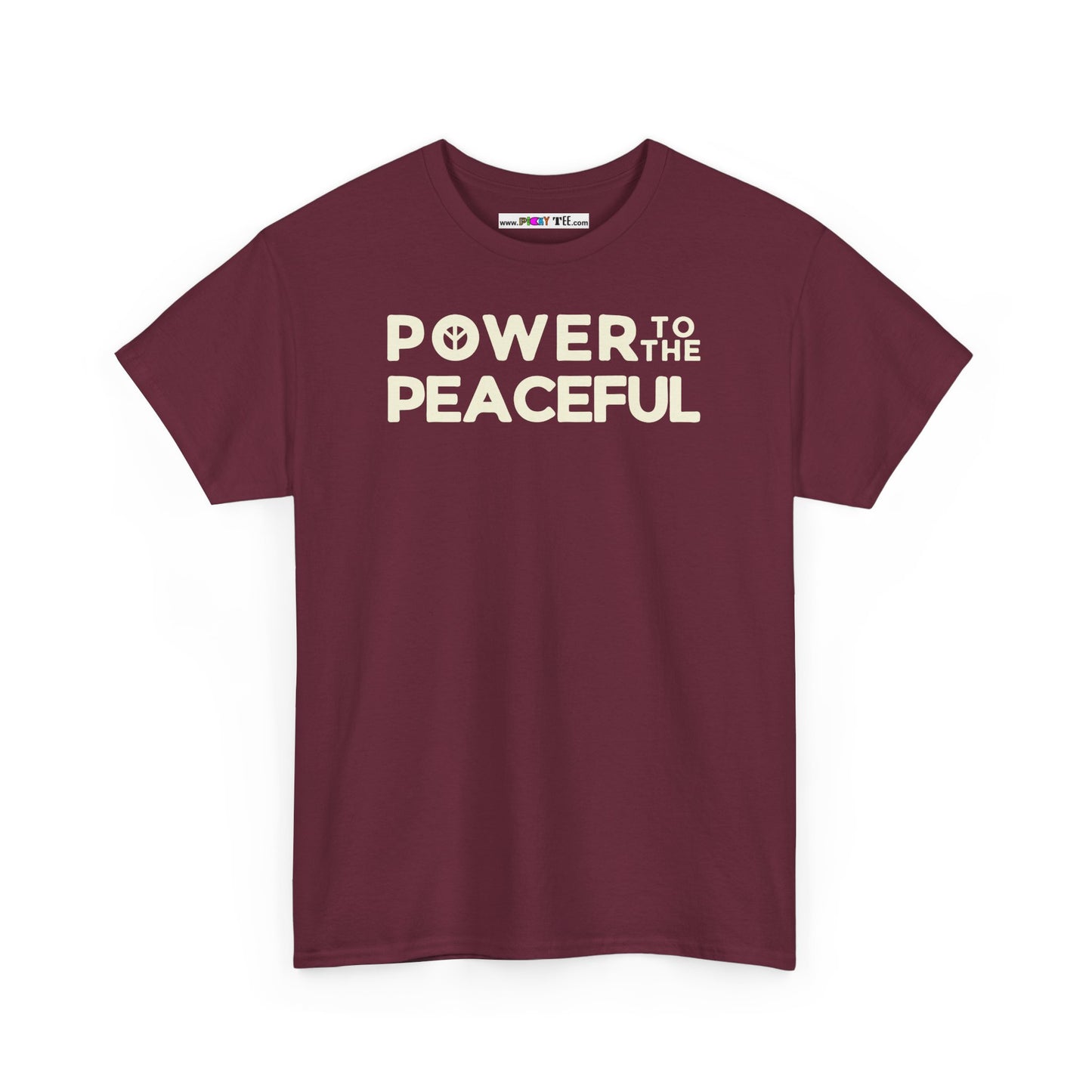 POWER TO THE PEACEFUL Unisex Heavy Cotton Tee