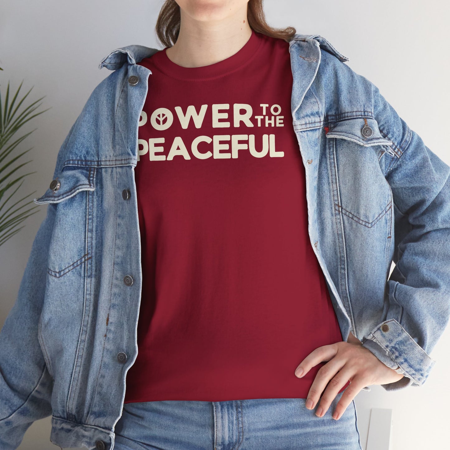 POWER TO THE PEACEFUL Unisex Heavy Cotton Tee