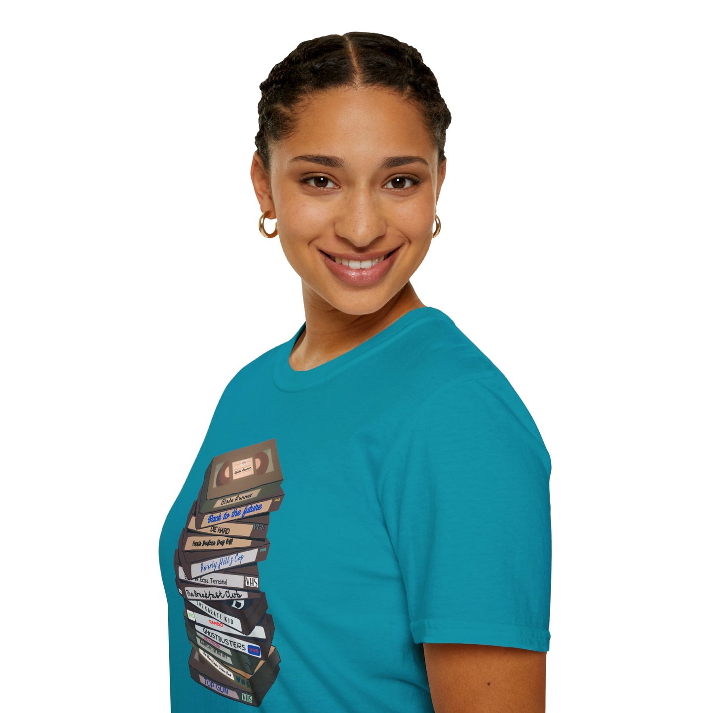80s VHStack Unisex Softstyle 100% Cotton T-Shirt