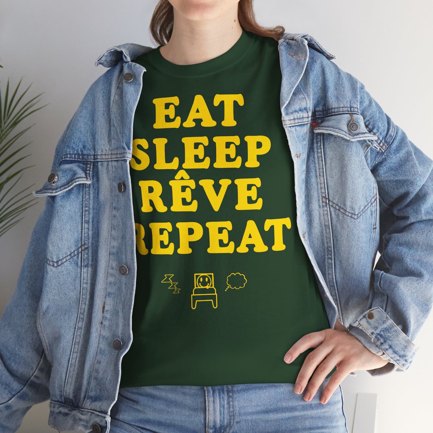EAT SLEEP RÊVE REPEAT Unisex Heavy Cotton Tee