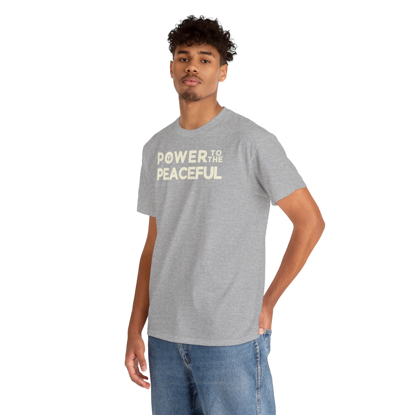 POWER TO THE PEACEFUL Unisex Heavy Cotton Tee