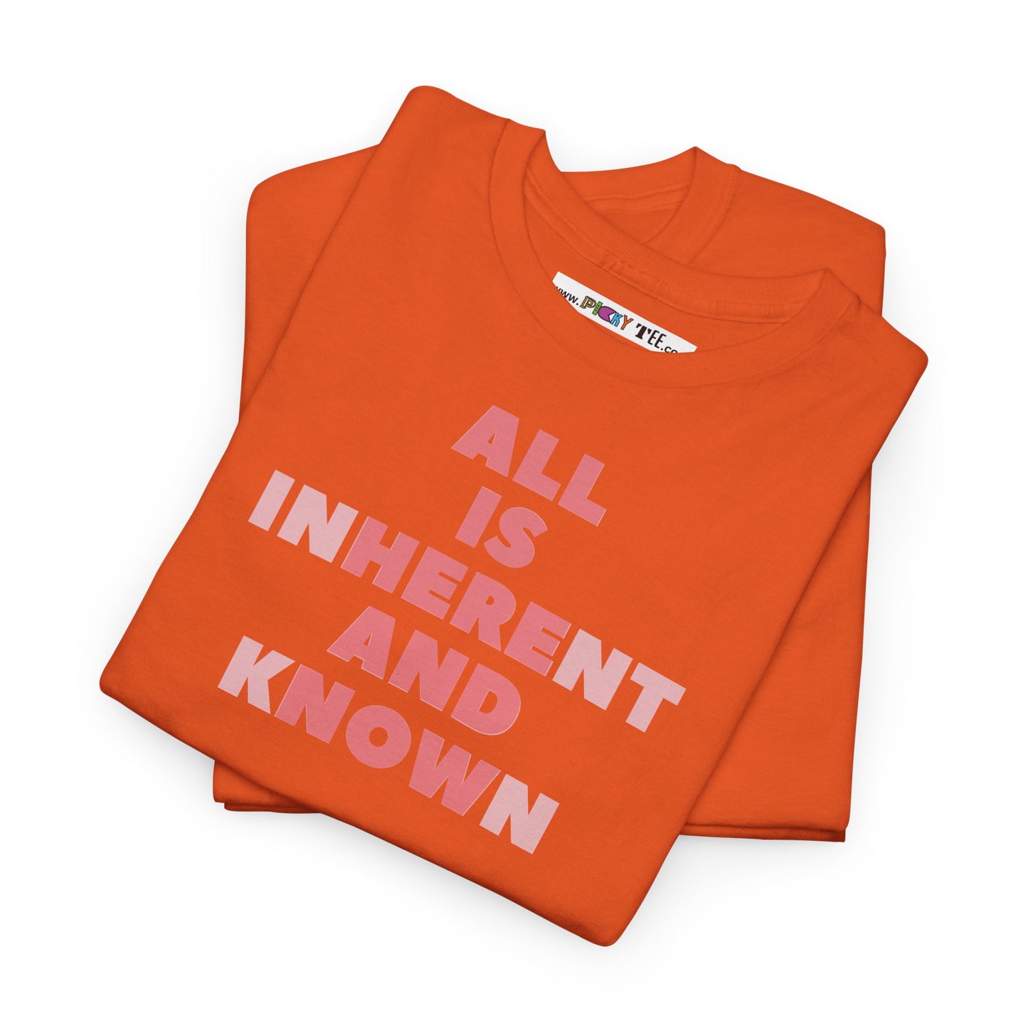 ALL IS INHERENT AND KNOWN Unisex Heavy Cotton Tee