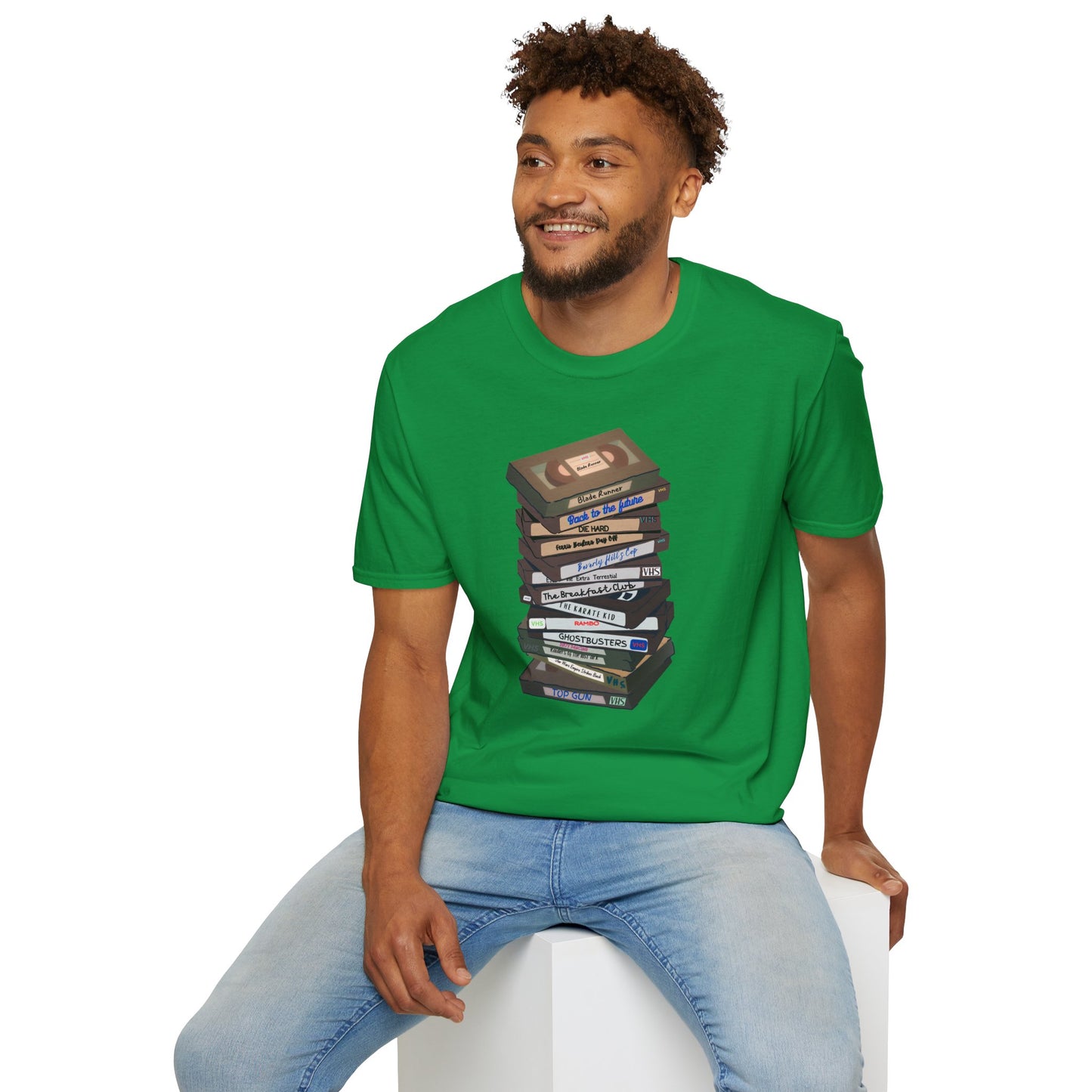 80s VHStack Unisex Softstyle 100% Cotton T-Shirt