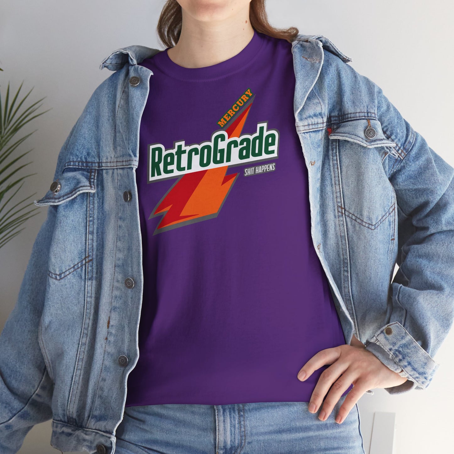 MERCURY RETROGRADE, SHIT HAPPENS Unisex Heavy Cotton Tee