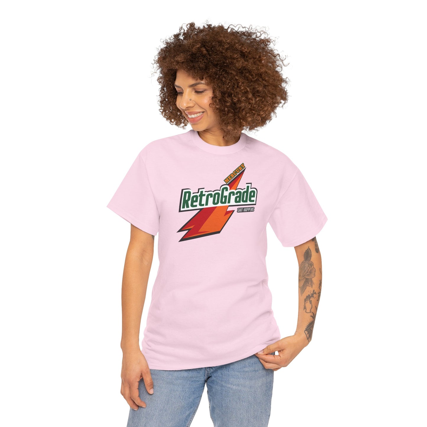MERCURY RETROGRADE, SHIT HAPPENS Unisex Heavy Cotton Tee