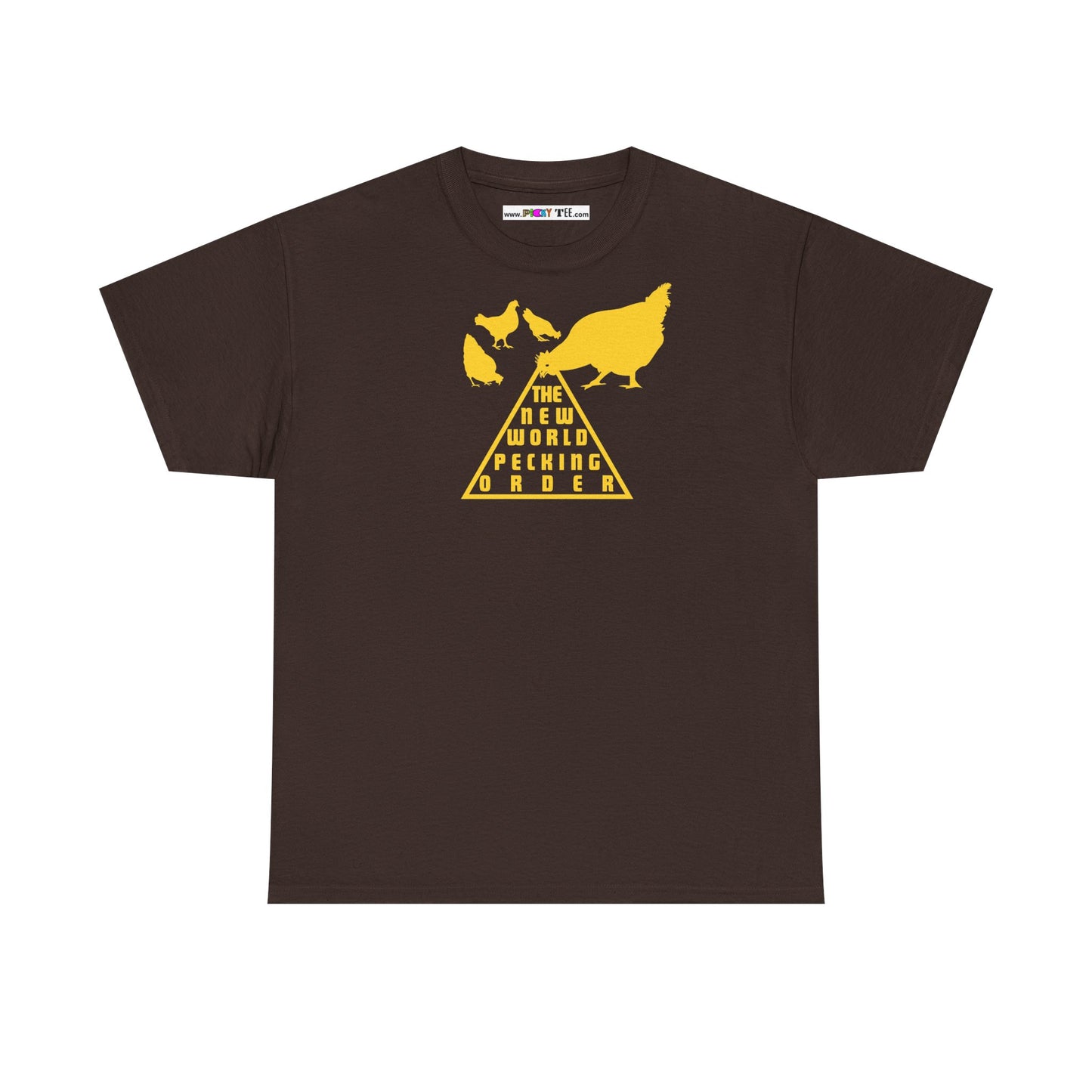 THE NEW WORLD PECKING ORDER Unisex Heavy Cotton Tee