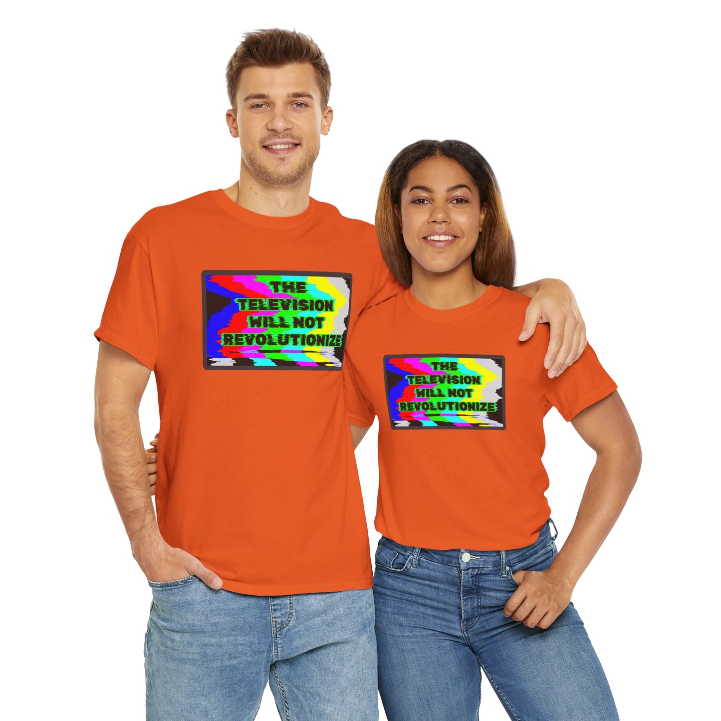 THE TELEVISION WILL NOT REVOLUTIONIZE Unisex Heavy Cotton Tee