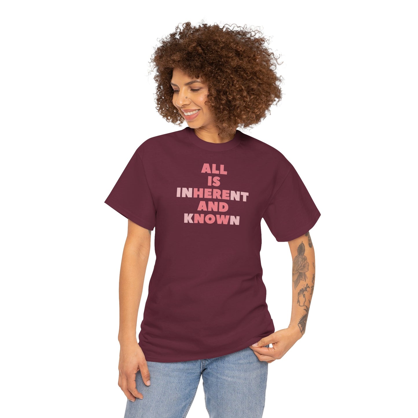 ALL IS INHERENT AND KNOWN Unisex Heavy Cotton Tee