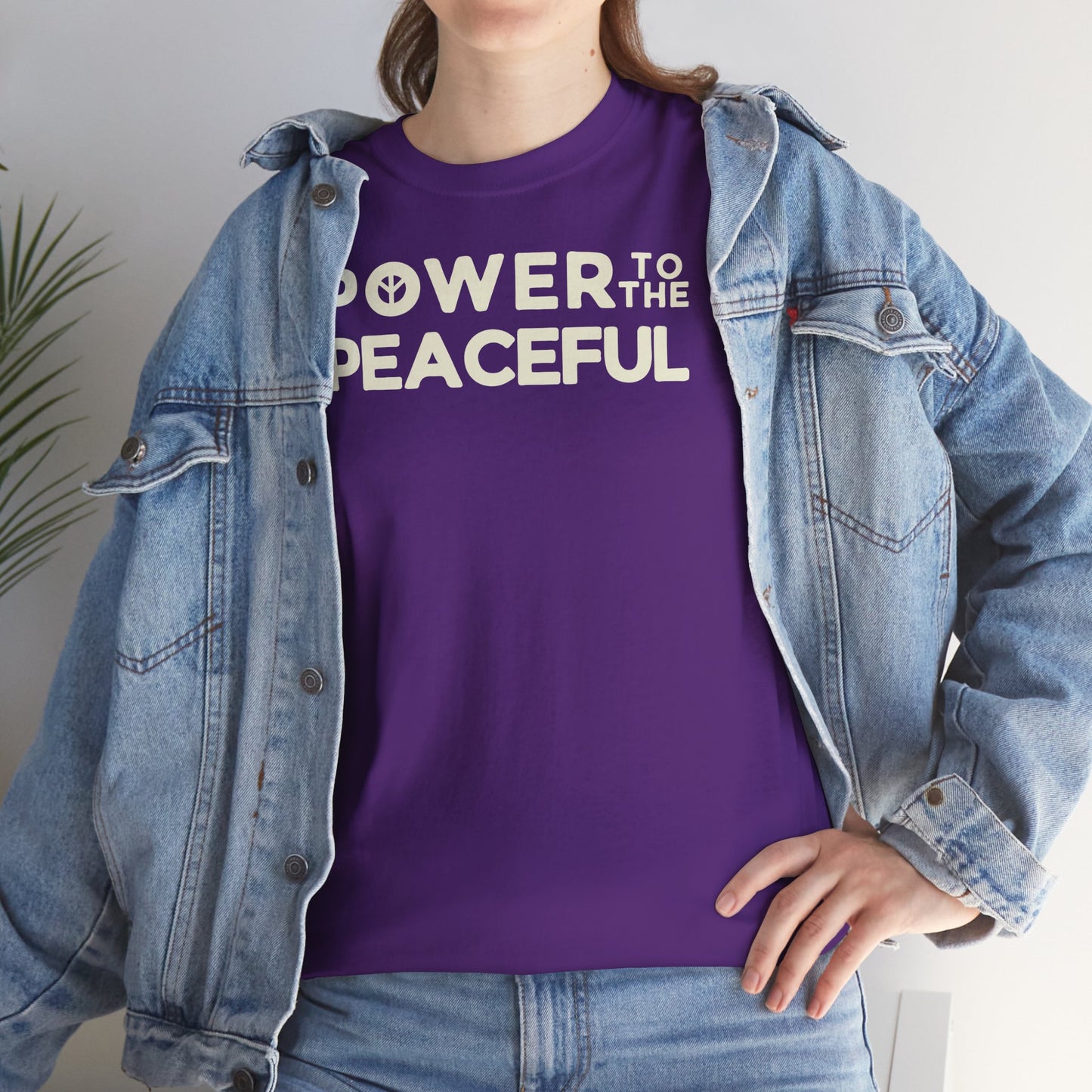 POWER TO THE PEACEFUL Unisex Heavy Cotton Tee