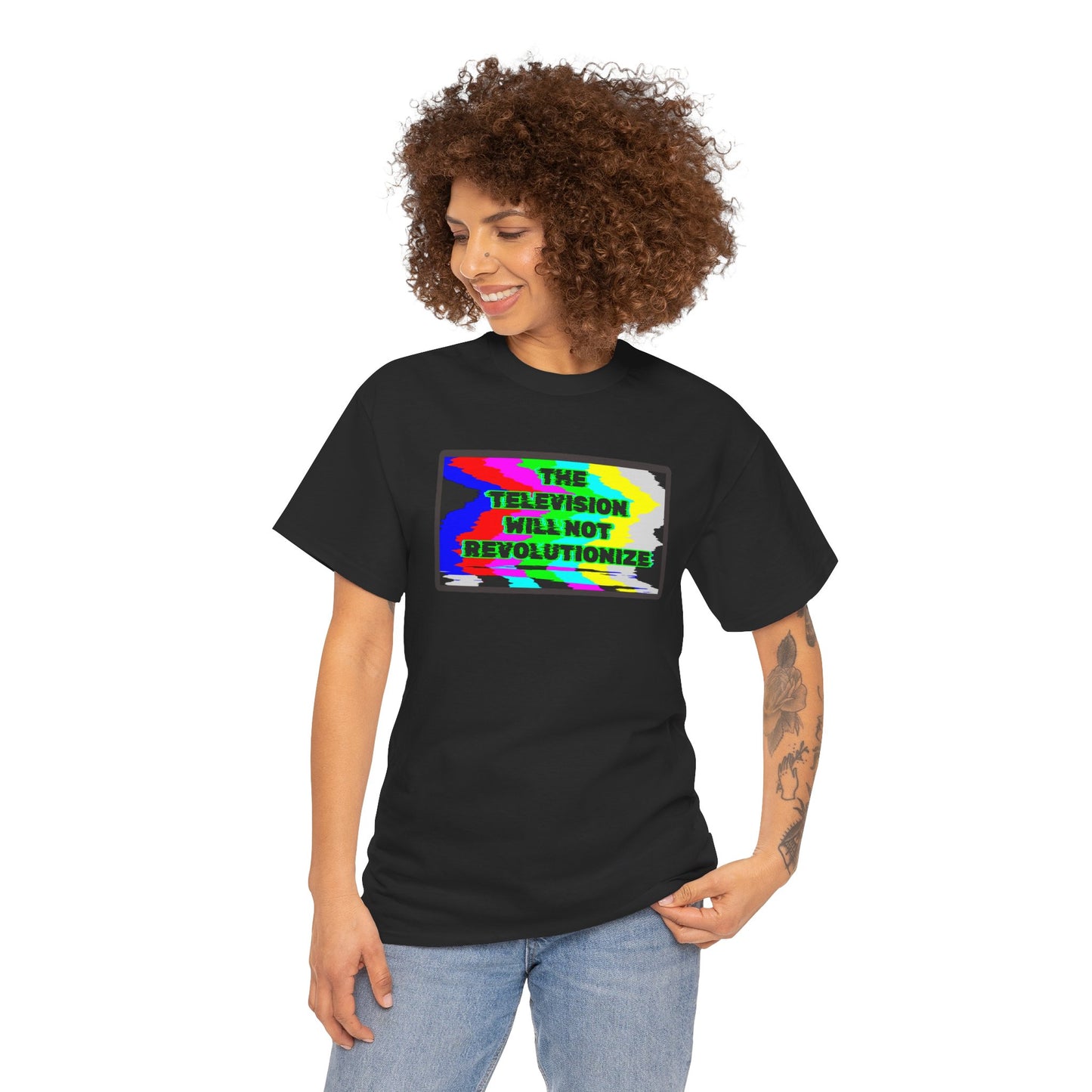 THE TELEVISION WILL NOT REVOLUTIONIZE Unisex Heavy Cotton Tee