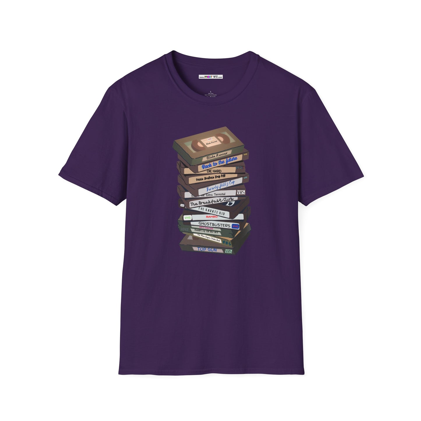 80s VHStack Unisex Softstyle 100% Cotton T-Shirt