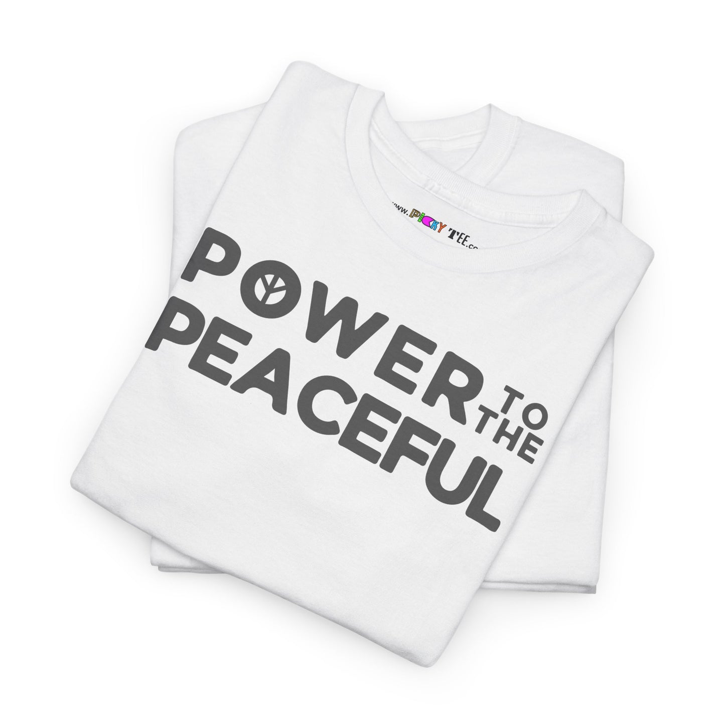 POWER TO THE PEACEFUL Unisex Heavy Cotton Tee