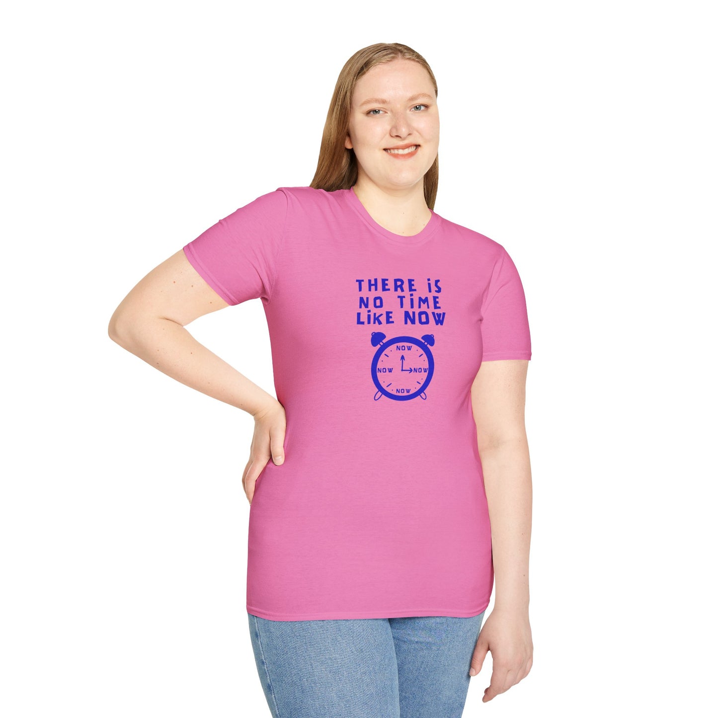 THERE IS NO TIME LIKE NOW Unisex Softstyle 100% Cotton T-Shirt