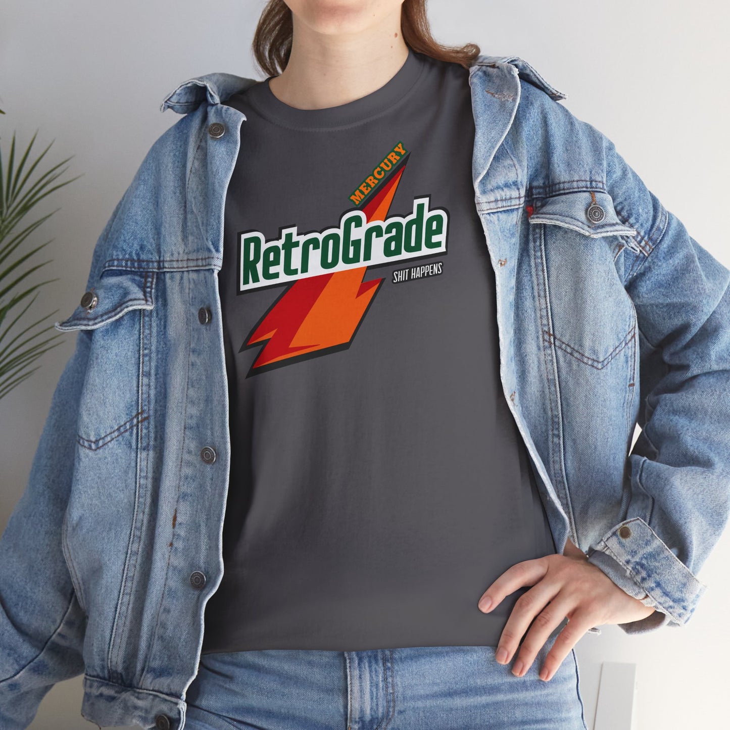 MERCURY RETROGRADE, SHIT HAPPENS Unisex Heavy Cotton Tee