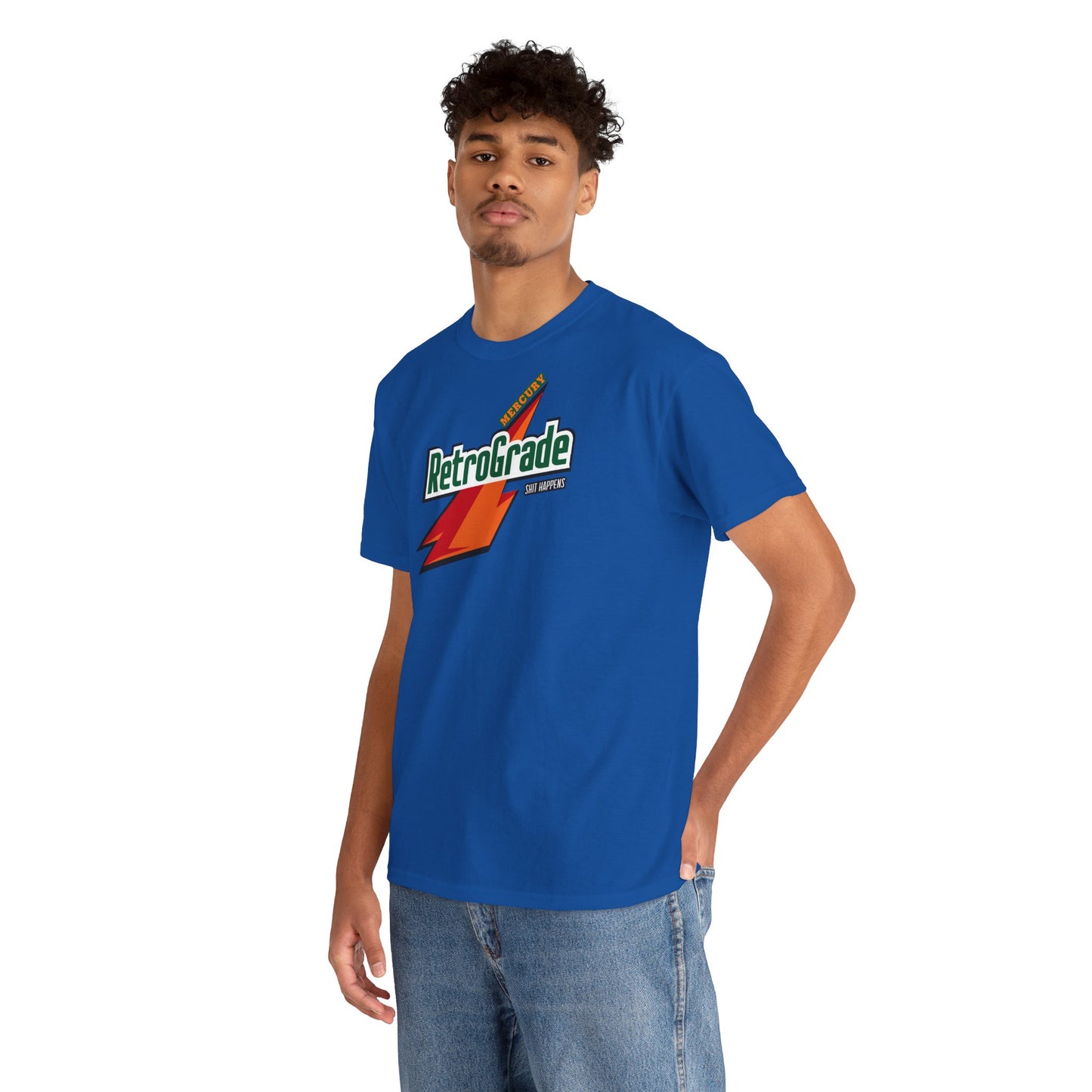 MERCURY RETROGRADE, SHIT HAPPENS Unisex Heavy Cotton Tee