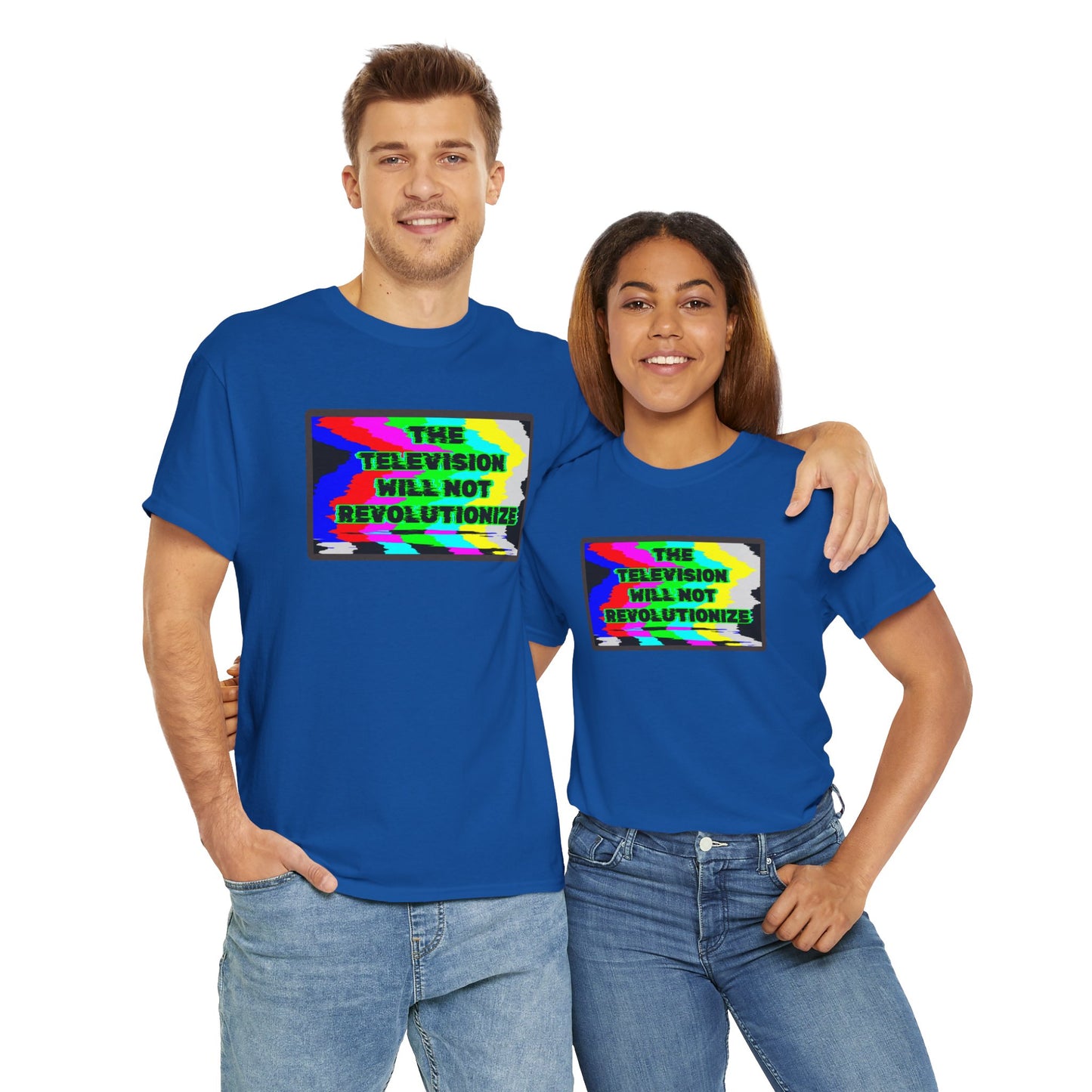 THE TELEVISION WILL NOT REVOLUTIONIZE Unisex Heavy Cotton Tee