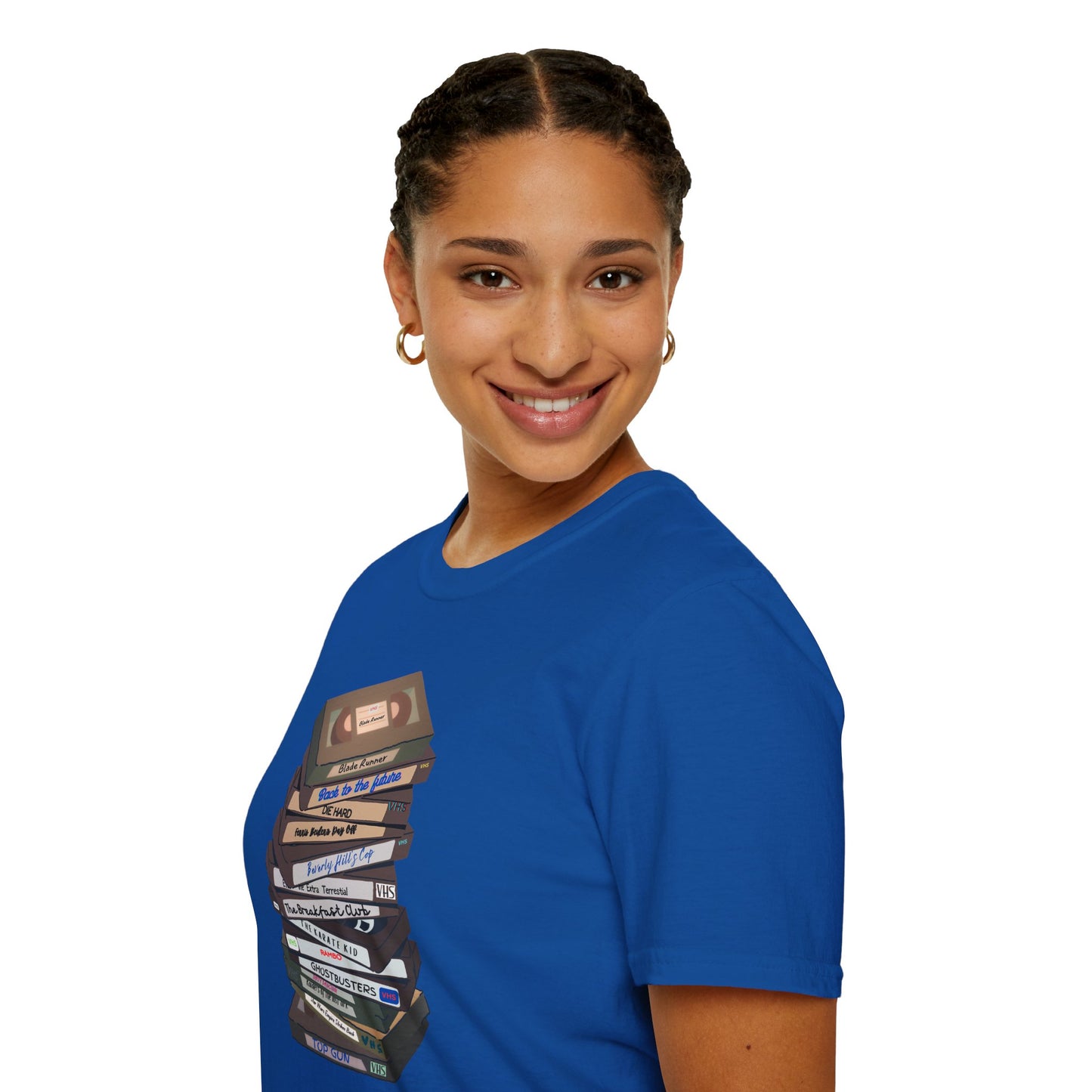 80s VHStack Unisex Softstyle 100% Cotton T-Shirt