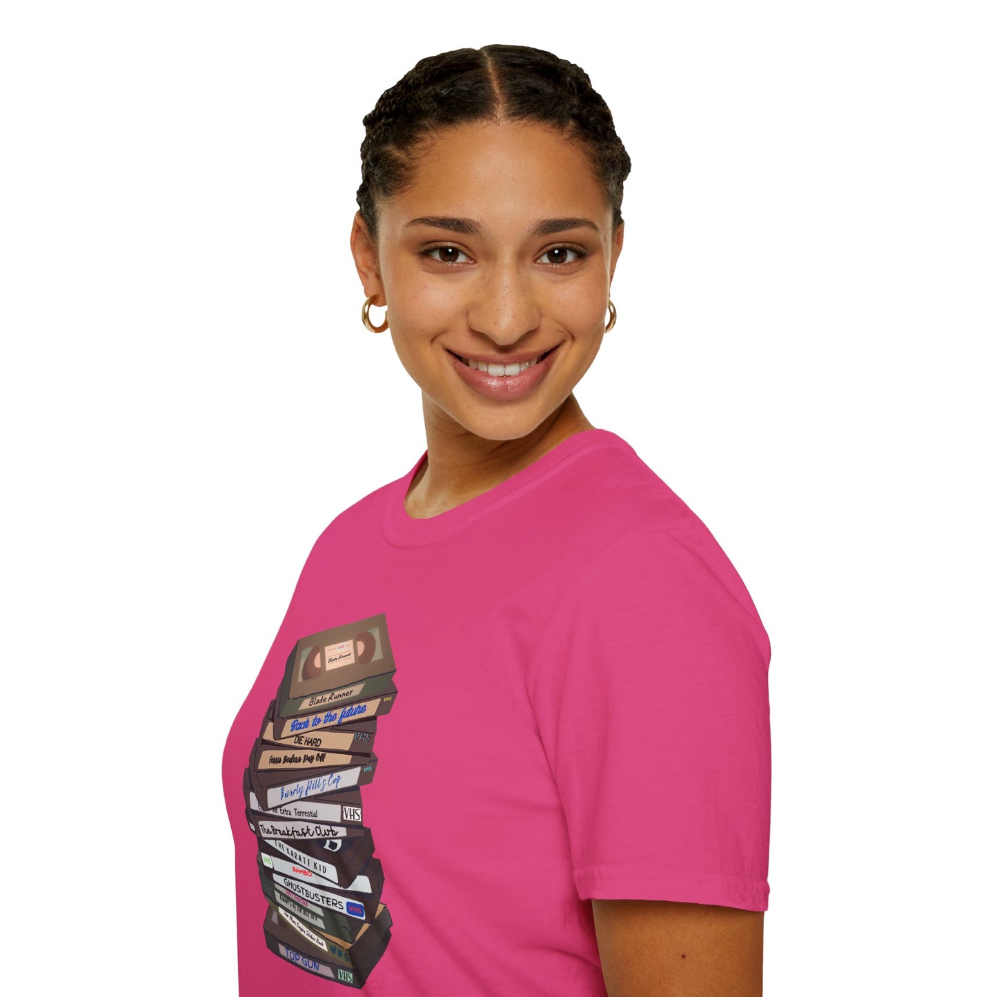 80s VHStack Unisex Softstyle 100% Cotton T-Shirt