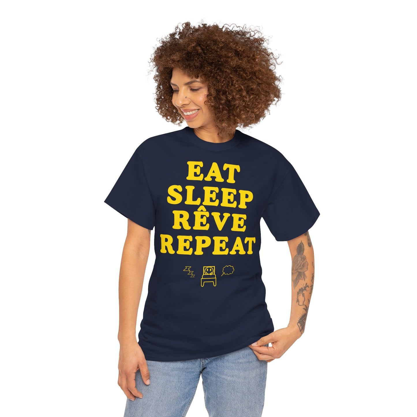 EAT SLEEP RÊVE REPEAT Unisex Heavy Cotton Tee