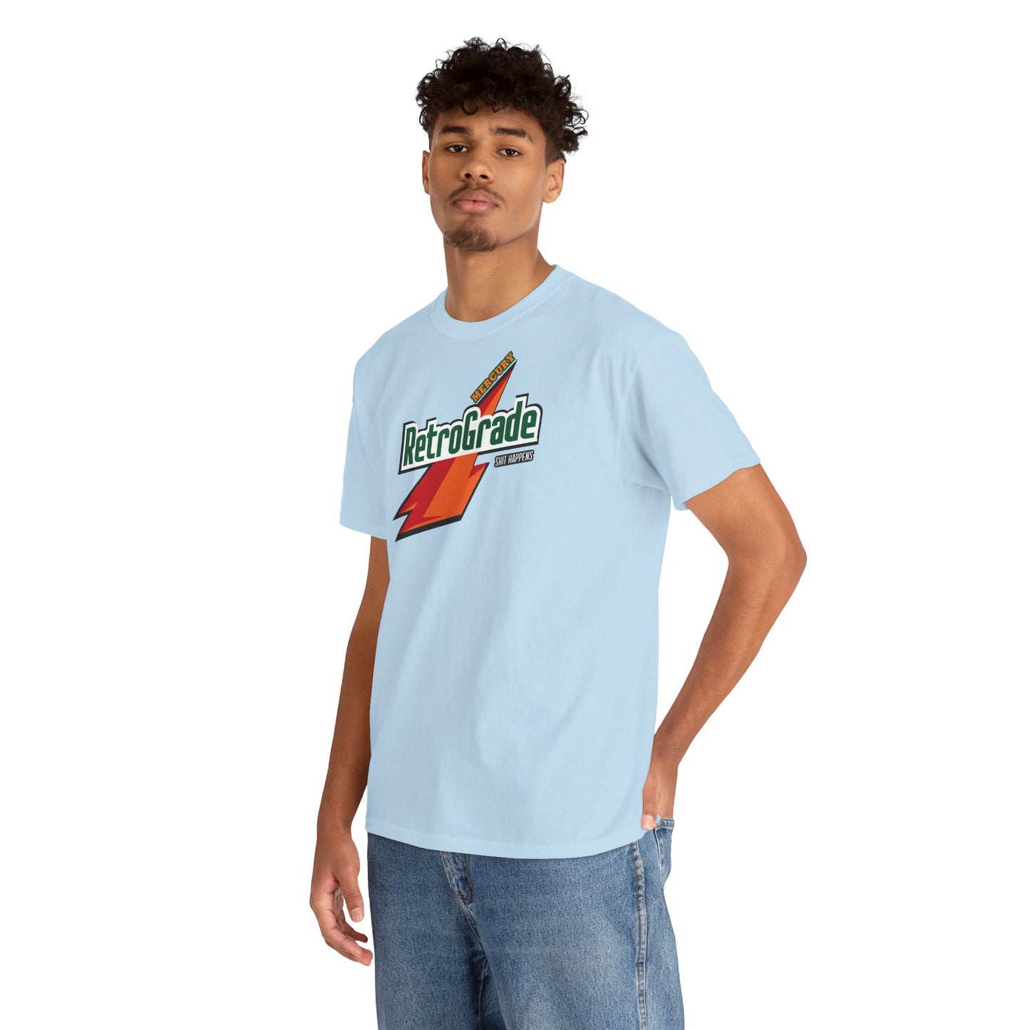 MERCURY RETROGRADE, SHIT HAPPENS Unisex Heavy Cotton Tee