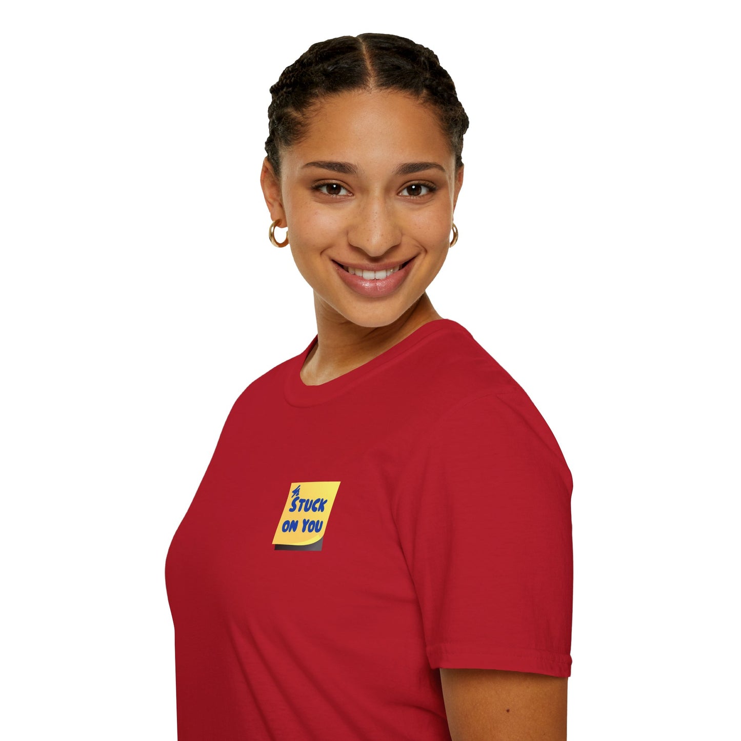 STUCK ON YOU Unisex Softstyle 100% Cotton T-Shirt