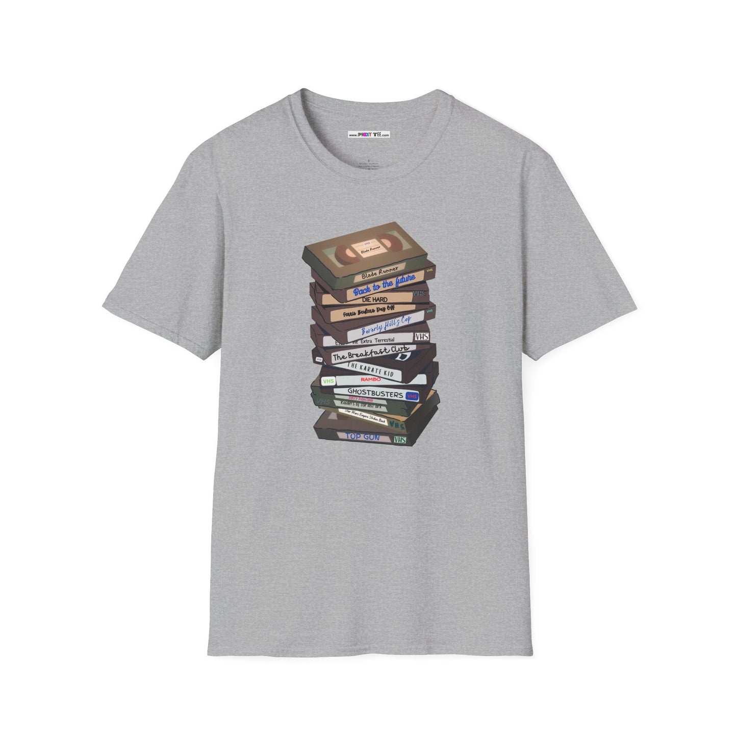 80s VHStack Unisex Softstyle 100% Cotton T-Shirt