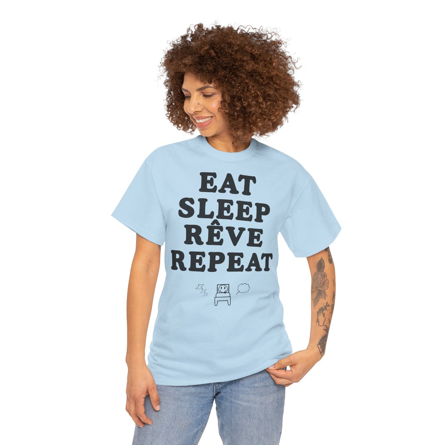 EAT SLEEP RÊVE REPEAT Unisex Heavy Cotton Tee